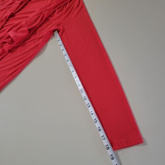 Old Navy Intimates Women's Red Orange Hooded Waterfall Long Sleeve Cardigan - Picture 6 of 11